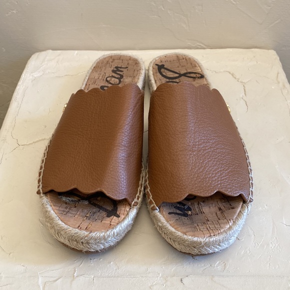 Sam Edelman Leather Espadrille Slide Sandals - Picture 5 of 11